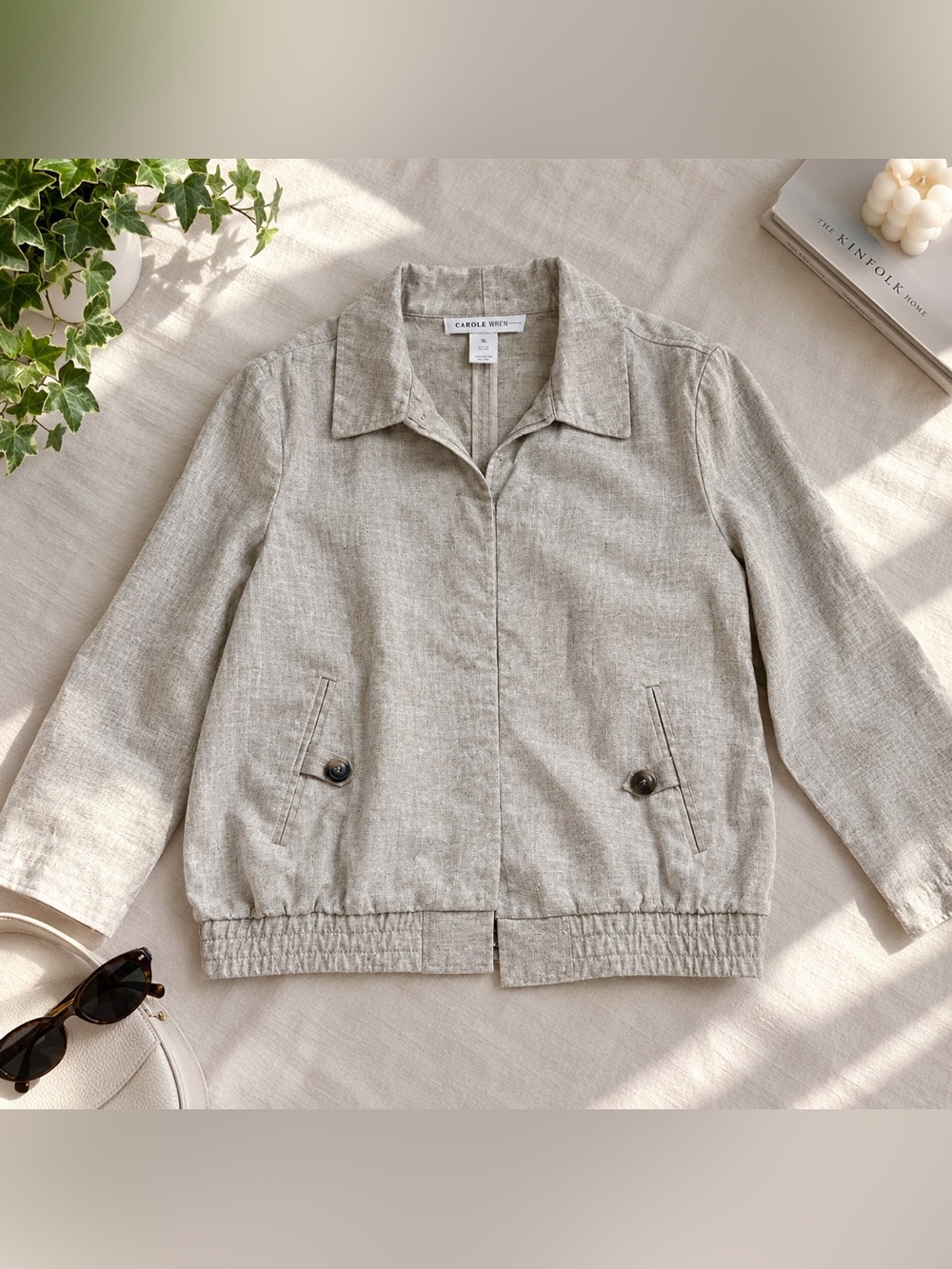 NWT Women's Beige Linen Blazer